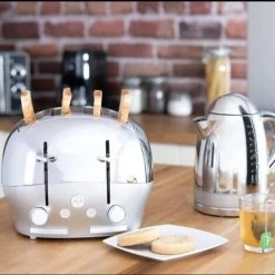 The Funky Appliance Company 1.7 Litre Kettle And 4 Slice Toaster Set Chrome -Elegant Store 83670960 5