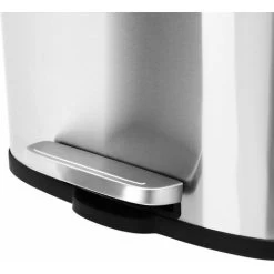 Songmics Kitchen Pedal Trash Bin With Hinged Lid And Plastic Inner Bucket, 30 Litre Stainless Steel Rubbish Garbage Can, Soft Close, Odour Proof And Hygienic LTB03NL -Elegant Store 8507482 3