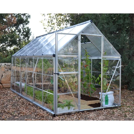Palram - Canopia Hybrid 6 X 12 Silver Polycarbonate Greenhouse 2 Palram - Canopia Hybrid 6 X 12 Silver Polycarbonate Greenhouse - Image 2