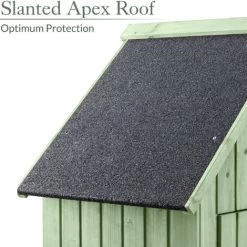 Narrow Garden Shed - Sage Green 9 Narrow Garden Shed - Sage Green -Elegant Store 8629058 5