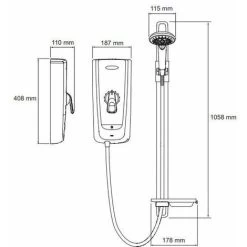 Mira Advance Flex Thermostatic Electric Shower 8.7kW - 1.1785.003 -Elegant Store 8756353 4