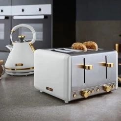 Tower Cavaletto Pyramid Kettle And 4 Slice Toaster Set Optic White 7 Tower Cavaletto Pyramid Kettle And 4 Slice Toaster Set Optic White -Elegant Store 87568718 4