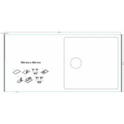 Reginox Harlem10 Kitchen Sink Single Bowl White Granite Inset Reversible Waste -Elegant Store 8940480 4