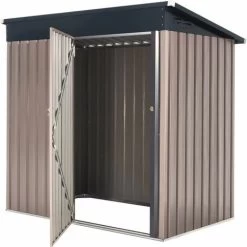 YODOLLA 3x5FT Garden Metal Storage Shed With Lockable Door Utility Room Tool Shed For Garden