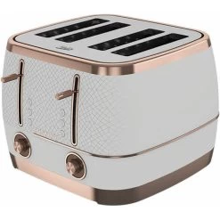 Beko Off White & Rose Gold Cosmopolis Dome Kettle & 4 Slice Toaster Set -Elegant Store 90587913 5