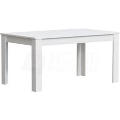 Medina 6 Seater Dining Table MDF Wood, 150 X 90 Cm, White 9 Medina 6 Seater Dining Table MDF Wood, 150 X 90 Cm, White -Elegant Store 91415858 5