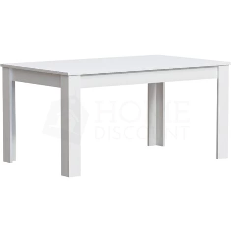 Medina 6 Seater Dining Table MDF Wood, 150 X 90 Cm, White 5 Medina 6 Seater Dining Table MDF Wood, 150 X 90 Cm, White - Image 5