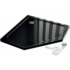 Shower Tray Diamond Black 90x90