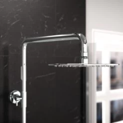 Modern Round Exposed Thermostatic Mixer Shower Set With Shower Head And Handheld 9 Modern Round Exposed Thermostatic Mixer Shower Set With Shower Head And Handheld -Elegant Store 92061683 5