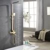 Gold Shower Panel Shower System Shower Shelf Set Solid Wall Shower Set Built-in Shower Gold