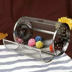 Kitchen Nuts/Peanuts/Chestnuts Baking Stainless Steel Rotating Roast CageElectric Oven Universal Fitting 2314cm -Elegant Store 95650685 3