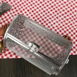 Kitchen Nuts/Peanuts/Chestnuts Baking Stainless Steel Rotating Roast CageElectric Oven Universal Fitting 2314cm -Elegant Store 95650685 4