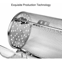 Kitchen Nuts/Peanuts/Chestnuts Baking Stainless Steel Rotating Roast CageElectric Oven Universal Fitting 2314cm -Elegant Store 95650685 5