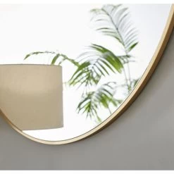 Furniturebox Emma 100cm Round Art Deco Gold Frame Wall Mirror Hallway Living Room Dining Room Bedroom 7 Furniturebox Emma 100cm Round Art Deco Gold Frame Wall Mirror Hallway Living Room Dining Room Bedroom -Elegant Store 96273160 3