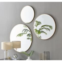 Furniturebox Emma 100cm Round Art Deco Gold Frame Wall Mirror Hallway Living Room Dining Room Bedroom 8 Furniturebox Emma 100cm Round Art Deco Gold Frame Wall Mirror Hallway Living Room Dining Room Bedroom -Elegant Store 96273160 4