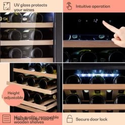 Klarstein Barossa 50 Uno Wine Refrigerator 1 Zone 120 Litres / 50 Bottles Touch Display -Elegant Store 96685167 5